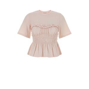 Cecilie Bahnsen Women Pastel Pink Stretch Cotton Vilde Top